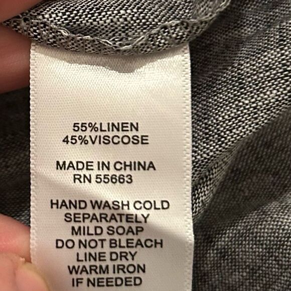 Joie Gray Cream Linen Blend Maxi Dress Size Small New with Tags - Picture 4 of 6